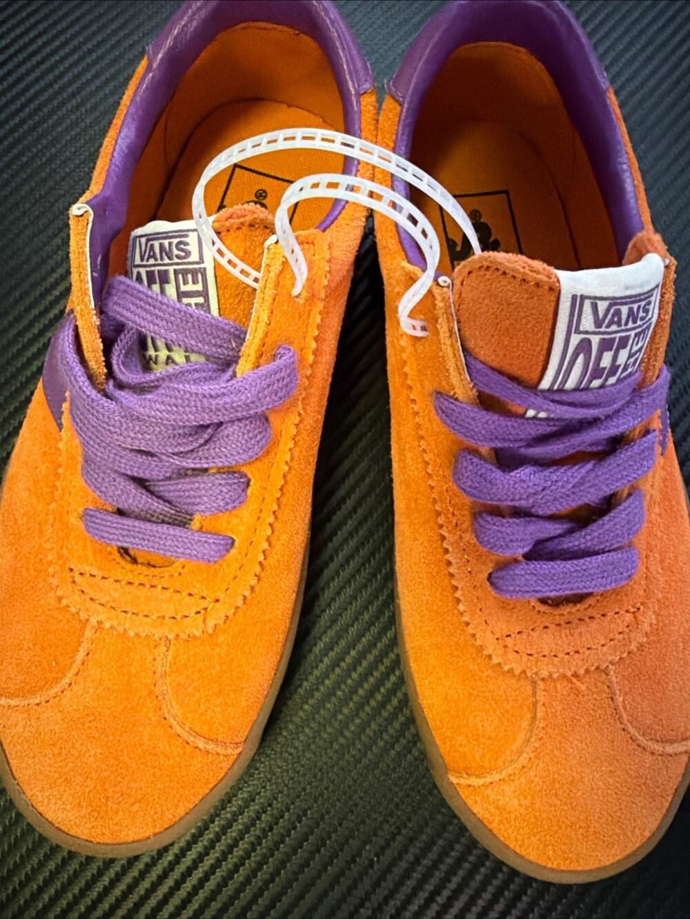 Vans Sport Low Top Orange Peel New Sz. 3. Purple Accents/Laces Unisex